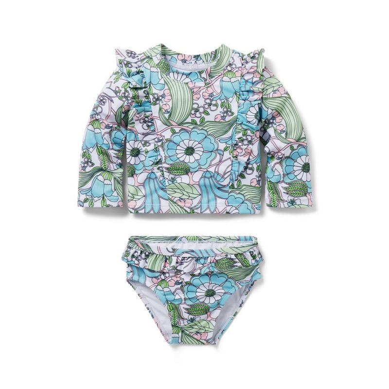 Baby Floral Ruffle Recycled Rash Guard Set - Janie And Jack